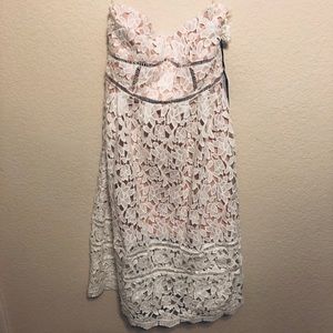 White lace detail summer dress